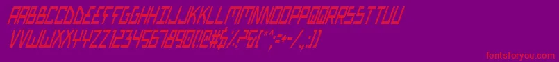 フォントBiotypci – 紫の背景に赤い文字