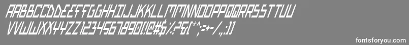 フォントBiotypci – 灰色の背景に白い文字
