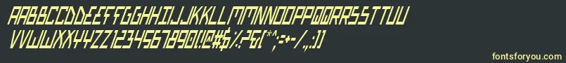 Шрифт Biotypci – жёлтые шрифты на чёрном фоне