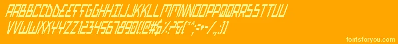 Biotypci-fontti – keltaiset fontit oranssilla taustalla