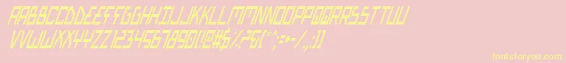 Biotypci Font – Yellow Fonts on Pink Background