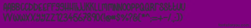 Skinnylatte-Schriftart – Schwarze Schriften auf violettem Hintergrund