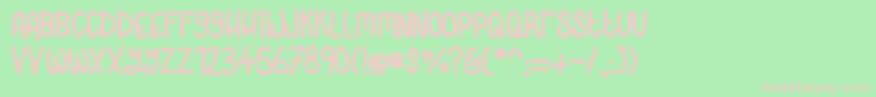 Skinnylatte-Schriftart – Rosa Schriften auf grünem Hintergrund