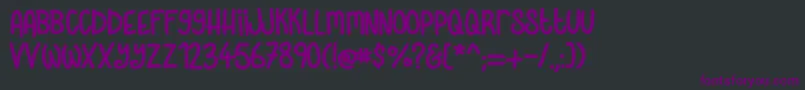 Skinnylatte Font – Purple Fonts on Black Background