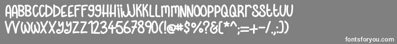 Skinnylatte Font – White Fonts on Gray Background