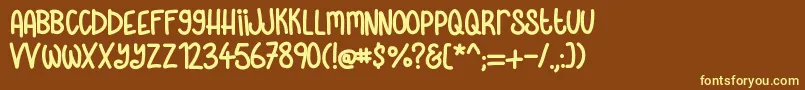 Skinnylatte Font – Yellow Fonts on Brown Background