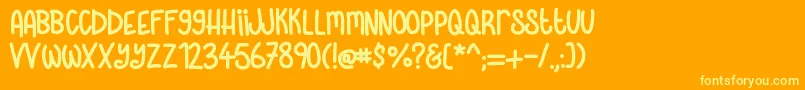 Skinnylatte Font – Yellow Fonts on Orange Background