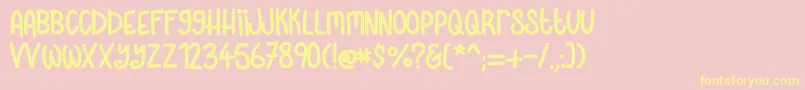 Skinnylatte Font – Yellow Fonts on Pink Background