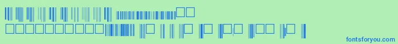 V200015 Font – Blue Fonts on Green Background