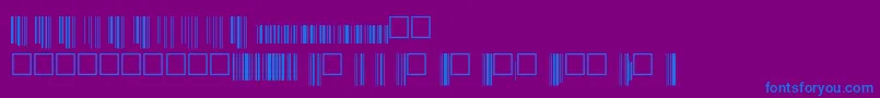 V200015-fontti – siniset fontit violetilla taustalla