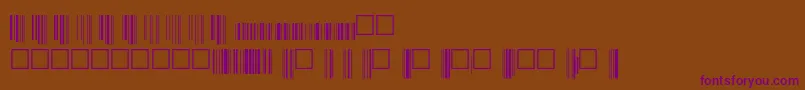 V200015-fontti – violetit fontit ruskealla taustalla