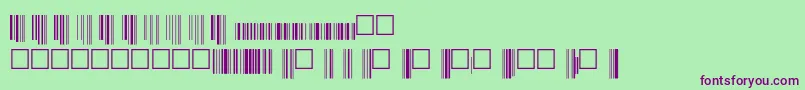 V200015-fontti – violetit fontit vihreällä taustalla
