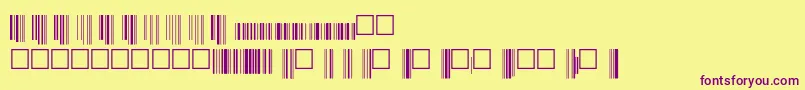 V200015-fontti – violetit fontit keltaisella taustalla