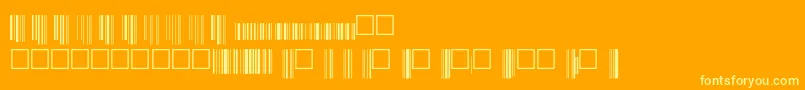 V200015-fontti – keltaiset fontit oranssilla taustalla