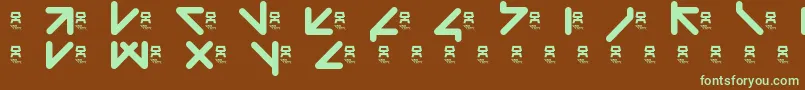 Шрифт YawTaht – зелёные шрифты на коричневом фоне