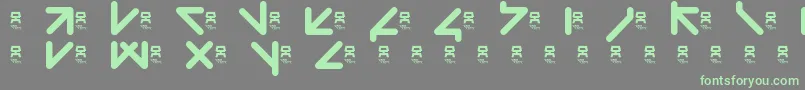 Шрифт YawTaht – зелёные шрифты на сером фоне