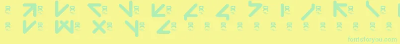 Czcionka YawTaht – zielone czcionki na żółtym tle