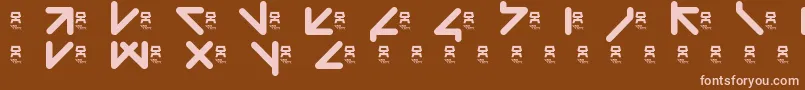 YawTaht Font – Pink Fonts on Brown Background