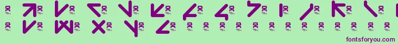 More about YawTaht Font YawTaht Font – Purple Fonts on Green Background