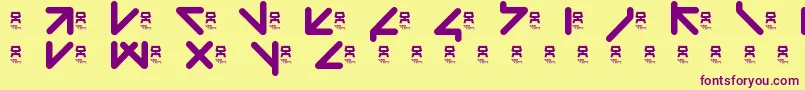 Weitere Informationen zur YawTaht-Schriftart YawTaht-Schriftart – Violette Schriften auf gelbem Hintergrund