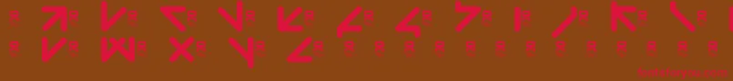 YawTaht Font – Red Fonts on Brown Background