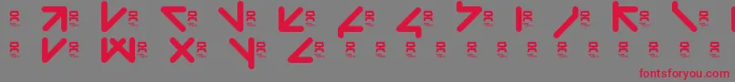 YawTaht Font – Red Fonts on Gray Background