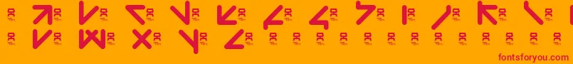 YawTaht Font – Red Fonts on Orange Background