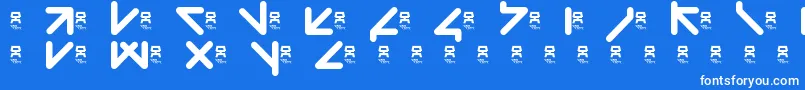 Weitere Informationen zur YawTaht-Schriftart YawTaht-Schriftart – Weiße Schriften auf blauem Hintergrund