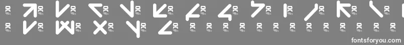 フォントYawTaht – 灰色の背景に白い文字