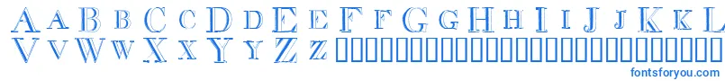 Decdiff Font – Blue Fonts on White Background