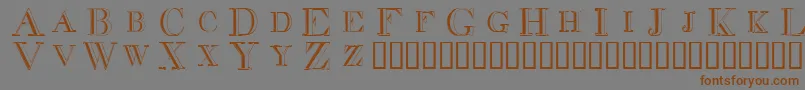 Decdiff-fontti – ruskeat fontit harmaalla taustalla