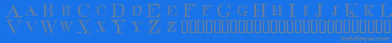 Decdiff Font – Gray Fonts on Blue Background