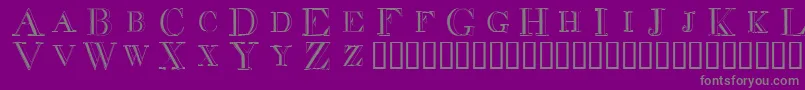 Decdiff-Schriftart – Graue Schriften auf violettem Hintergrund