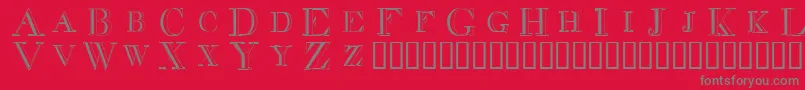 Police Decdiff – polices grises sur fond rouge