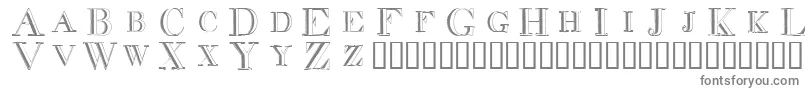 Decdiff-fontti – harmaat kirjasimet valkoisella taustalla