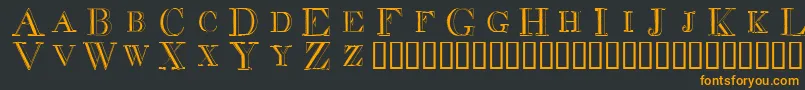Decdiff-fontti – oranssit fontit mustalla taustalla