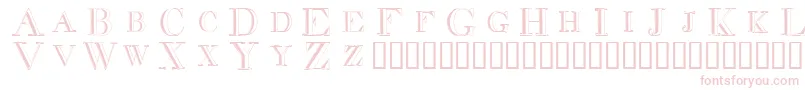 Fonte Decdiff – fontes rosa em um fundo branco