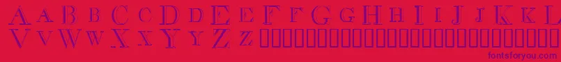 Decdiff-fontti – violetit fontit punaisella taustalla