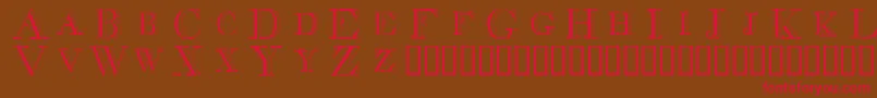 Decdiff Font – Red Fonts on Brown Background