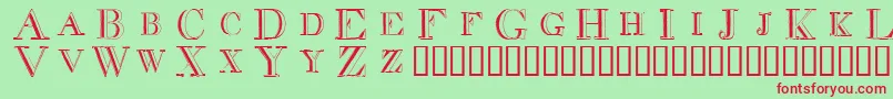 Decdiff Font – Red Fonts on Green Background