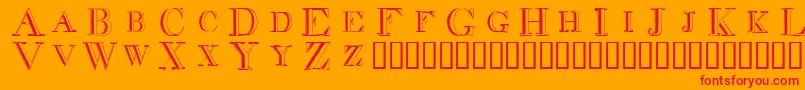 Decdiff-fontti – punaiset fontit oranssilla taustalla