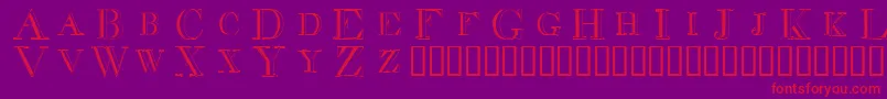 Decdiff Font – Red Fonts on Purple Background