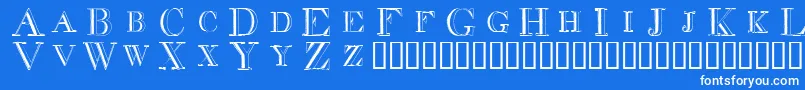 Decdiff Font – White Fonts on Blue Background