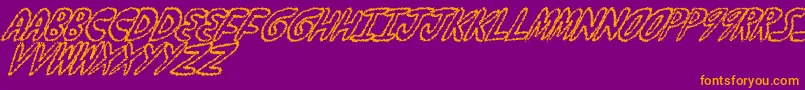 YumernubFuzzy Font – Orange Fonts on Purple Background