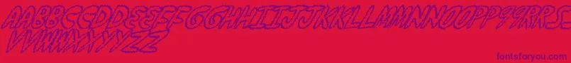 YumernubFuzzy Font – Purple Fonts on Red Background