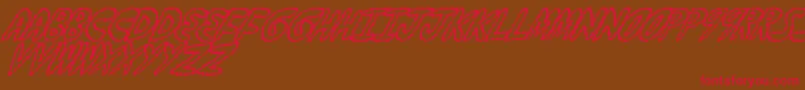 YumernubFuzzy Font – Red Fonts on Brown Background