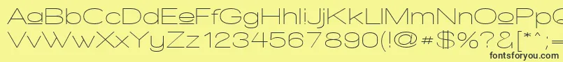 WalkwayUpperExpand Font – Black Fonts on Yellow Background