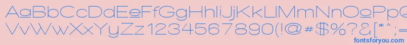 Шрифт WalkwayUpperExpand – синие шрифты на розовом фоне