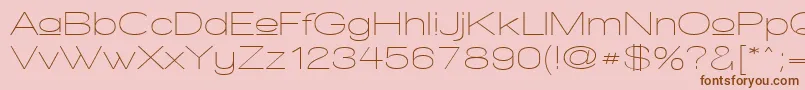 WalkwayUpperExpand-Schriftart – Braune Schriften auf rosa Hintergrund