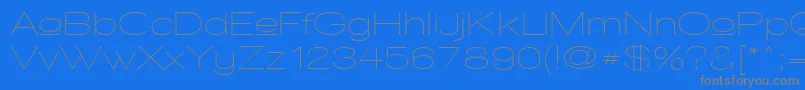 WalkwayUpperExpand-Schriftart – Graue Schriften auf blauem Hintergrund